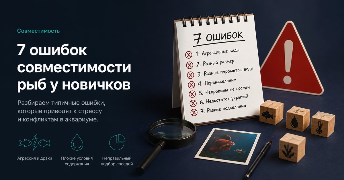 7 ошибок совместимости рыб у новичков